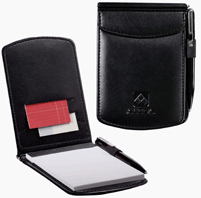 Black Faux Leather Notepad Holder
